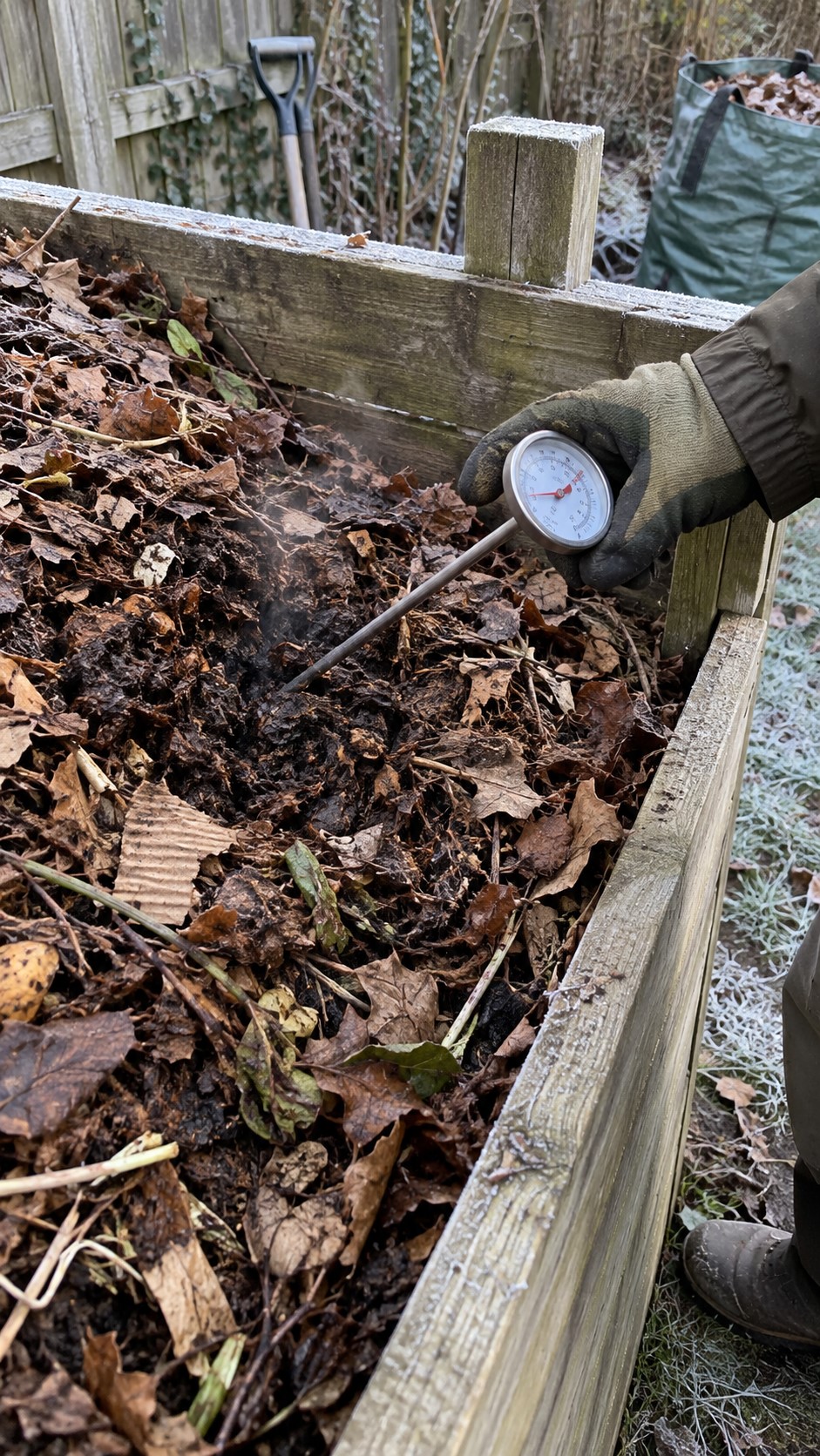 Hot composting in winter