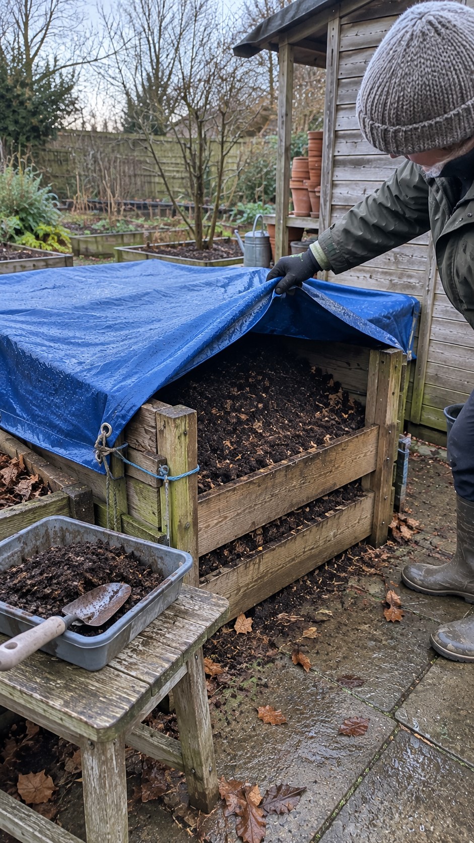 Should compost be covered during winter