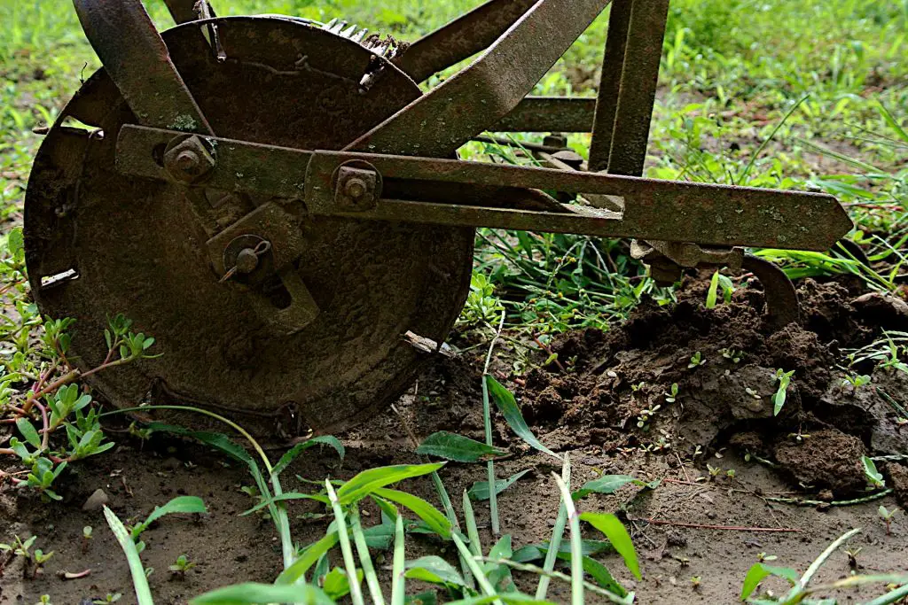 rototilling mixing water