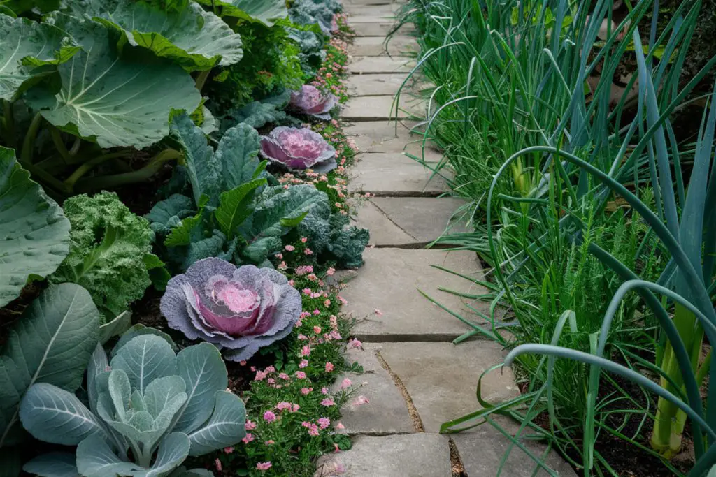 foodscaping - path lined with edible plants