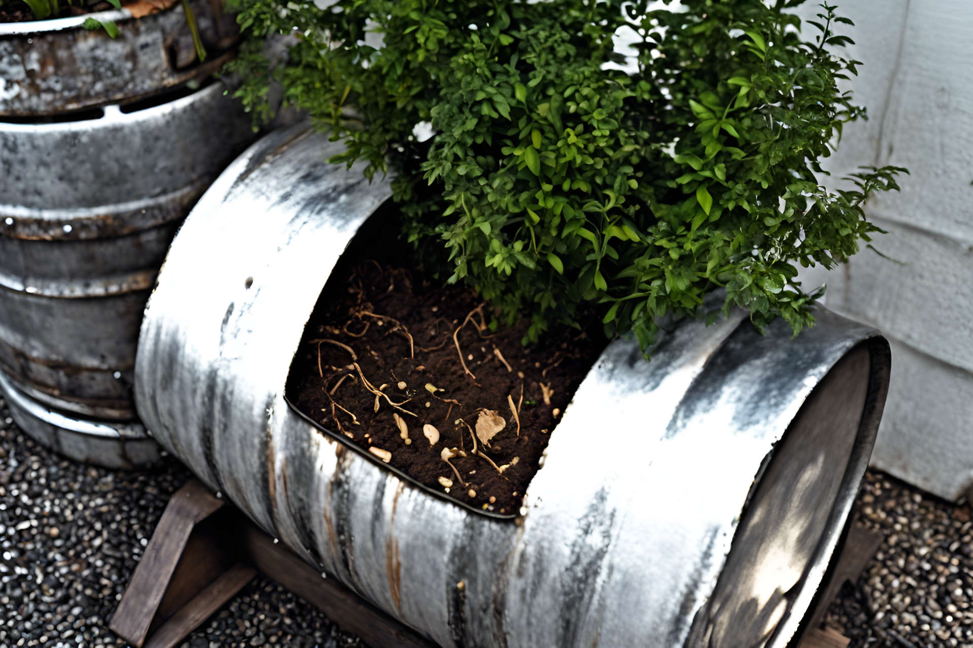 Innovative Planting Spaces: The Beer Keg Raised Garden Bed