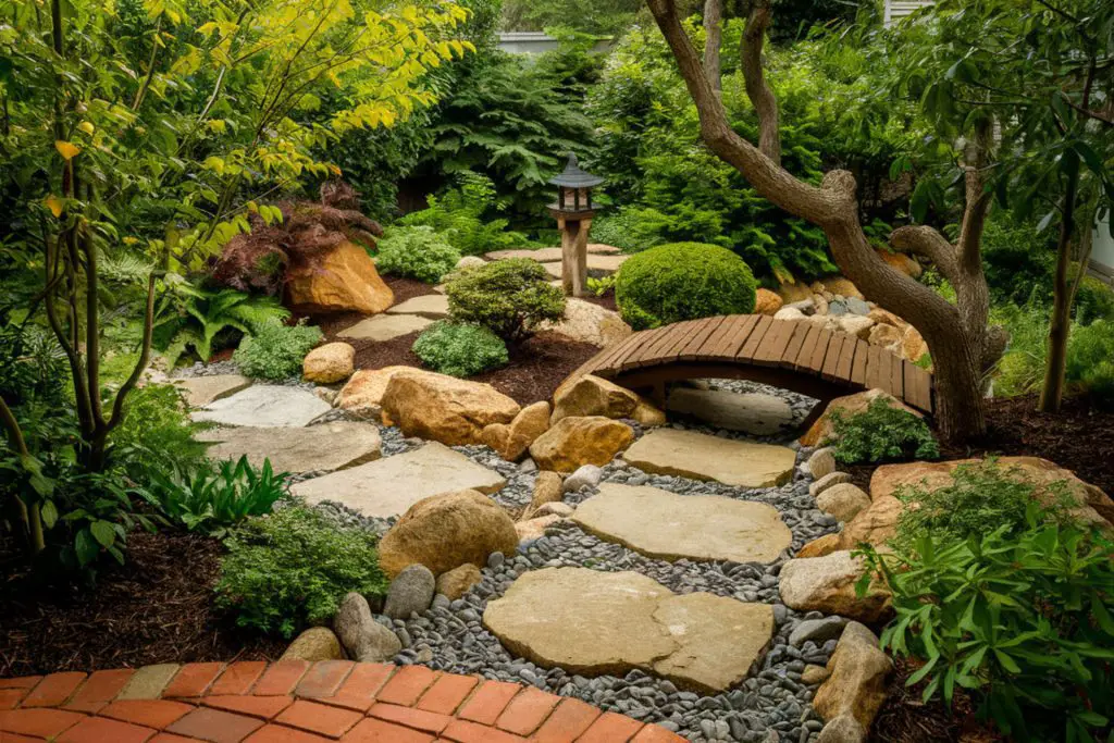 using paths in small garden