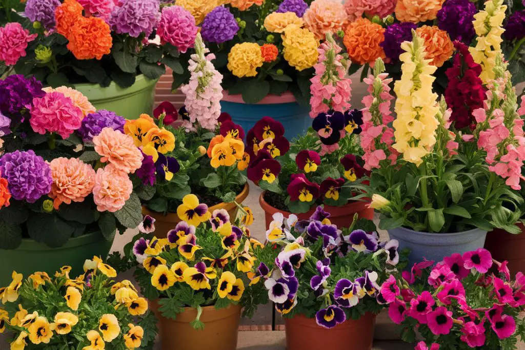 Colorful Flowers for Potted Patio