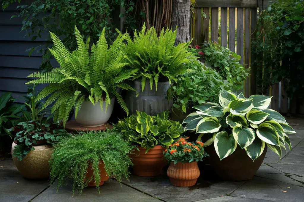 Ferns and Hostas Combo