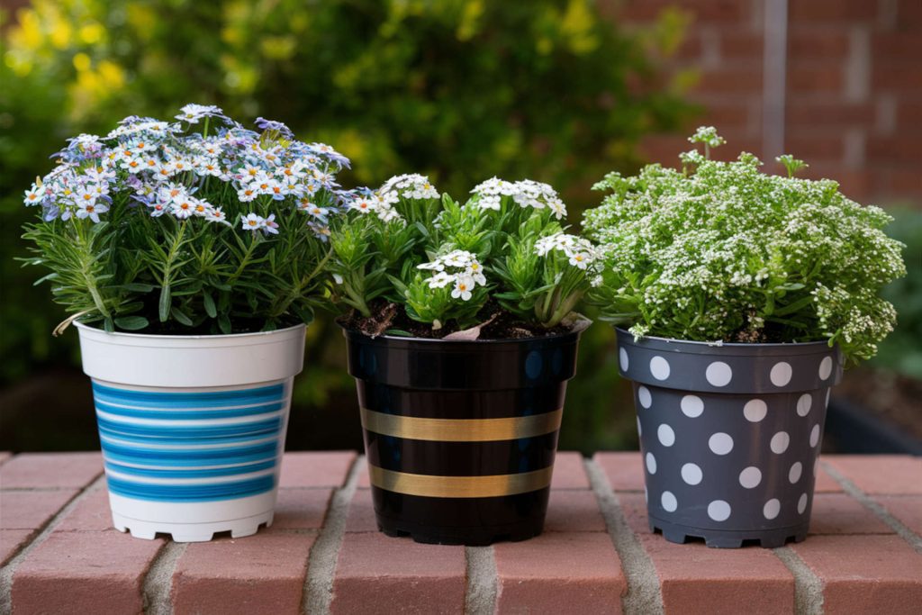 customised plastic plant pots