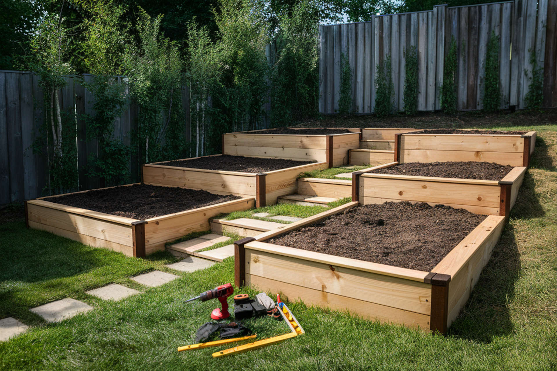 Backyard on a Slant? 8 Creative Ways to Level Your Slope - Gardening Latest