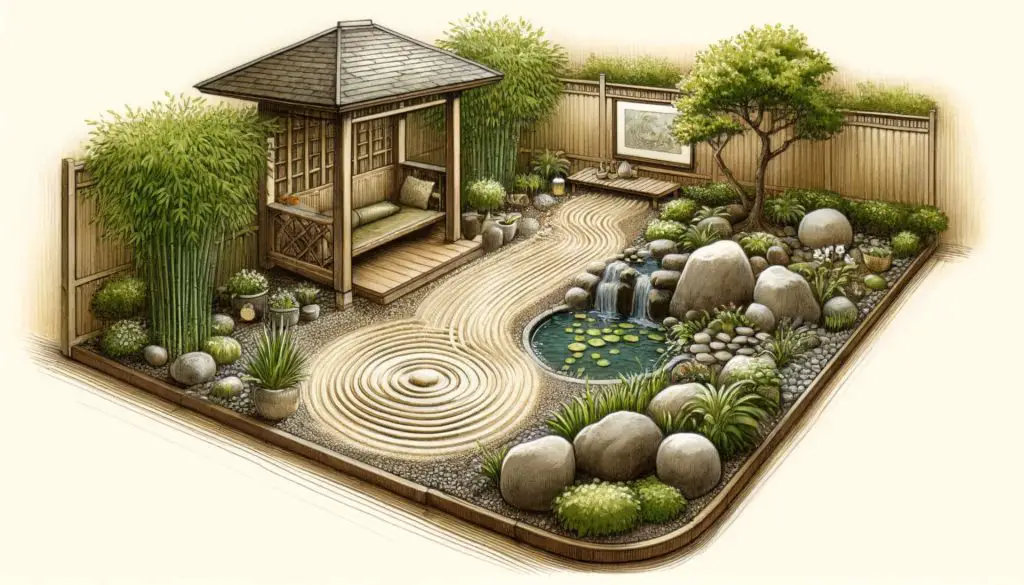 schematic of zen garden