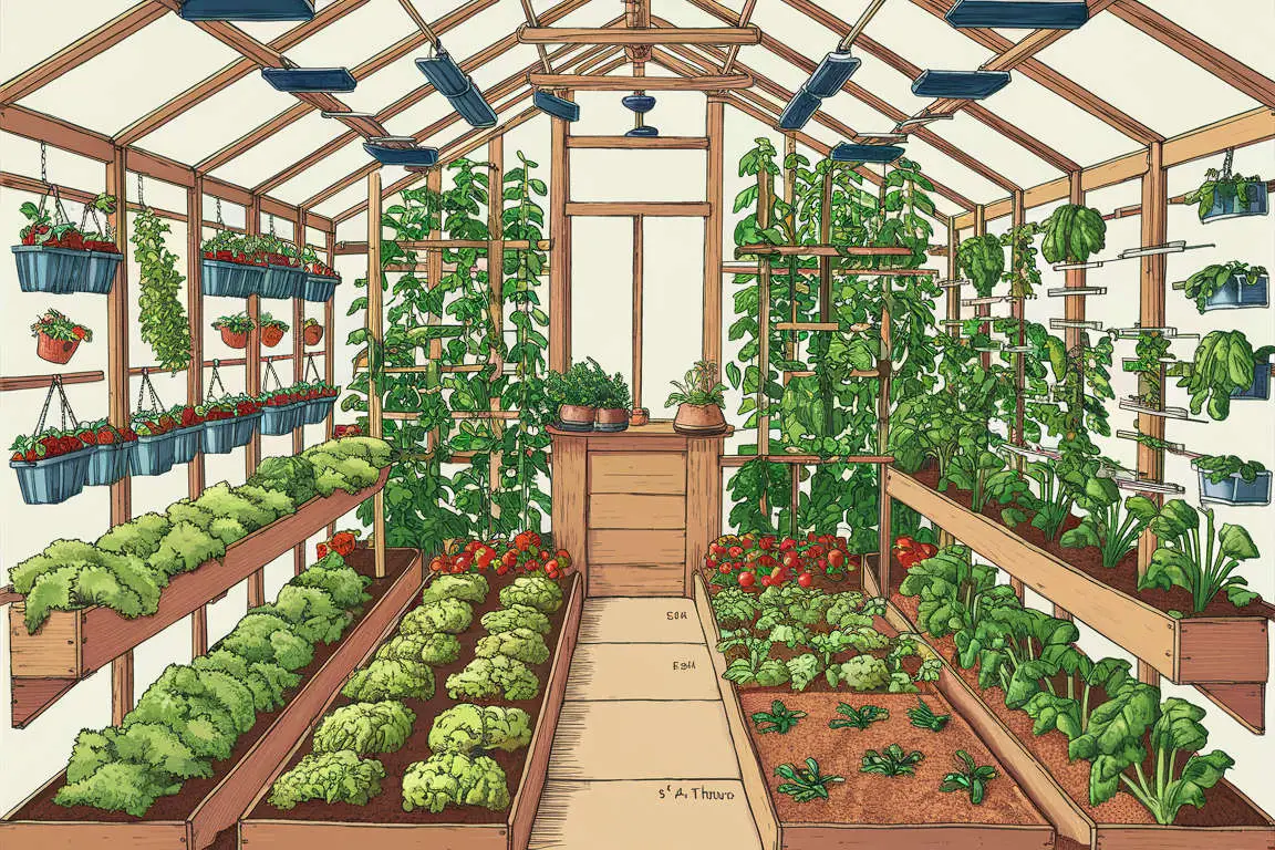 Small 6'x4' Greenhouse Layouts Focused on Vegetables - Gardening Latest