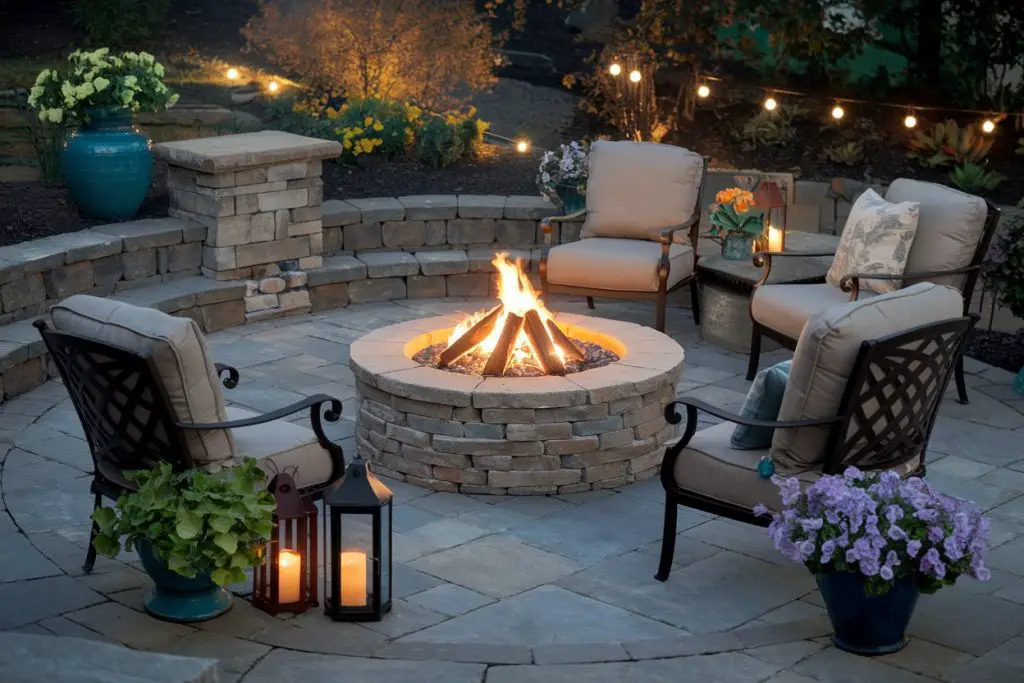 DIY outdoor patio ideas: fire pit