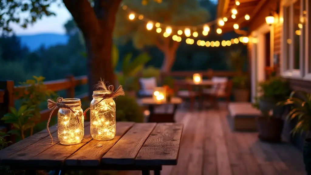 Patio ideas diy: mason jar lanterns