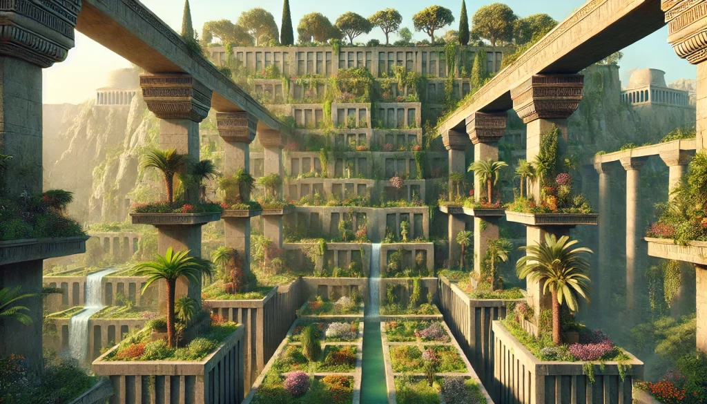 impression of what the hanging gardens of Babylon may have looked like