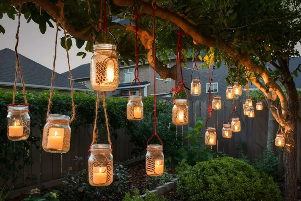 Hanging Mason Jar Lanterns