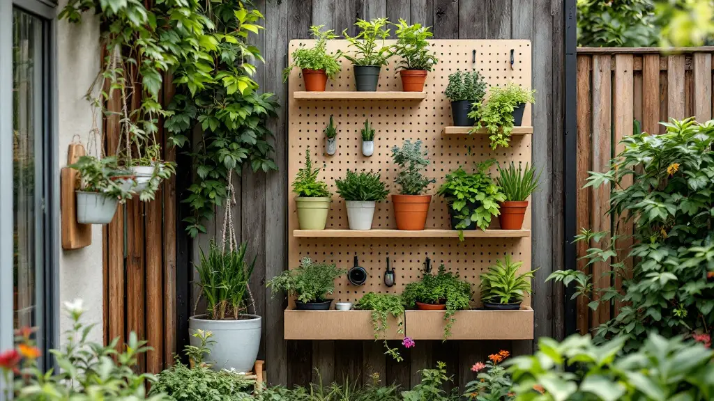 Pegboard Vertical Gardens