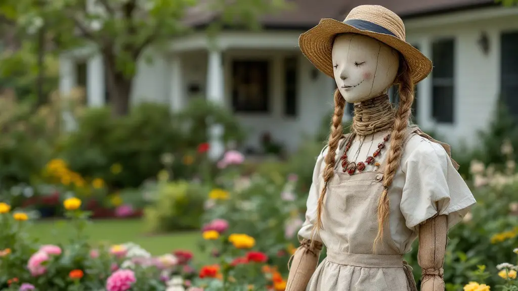 Girl Scarecrow for the Garden