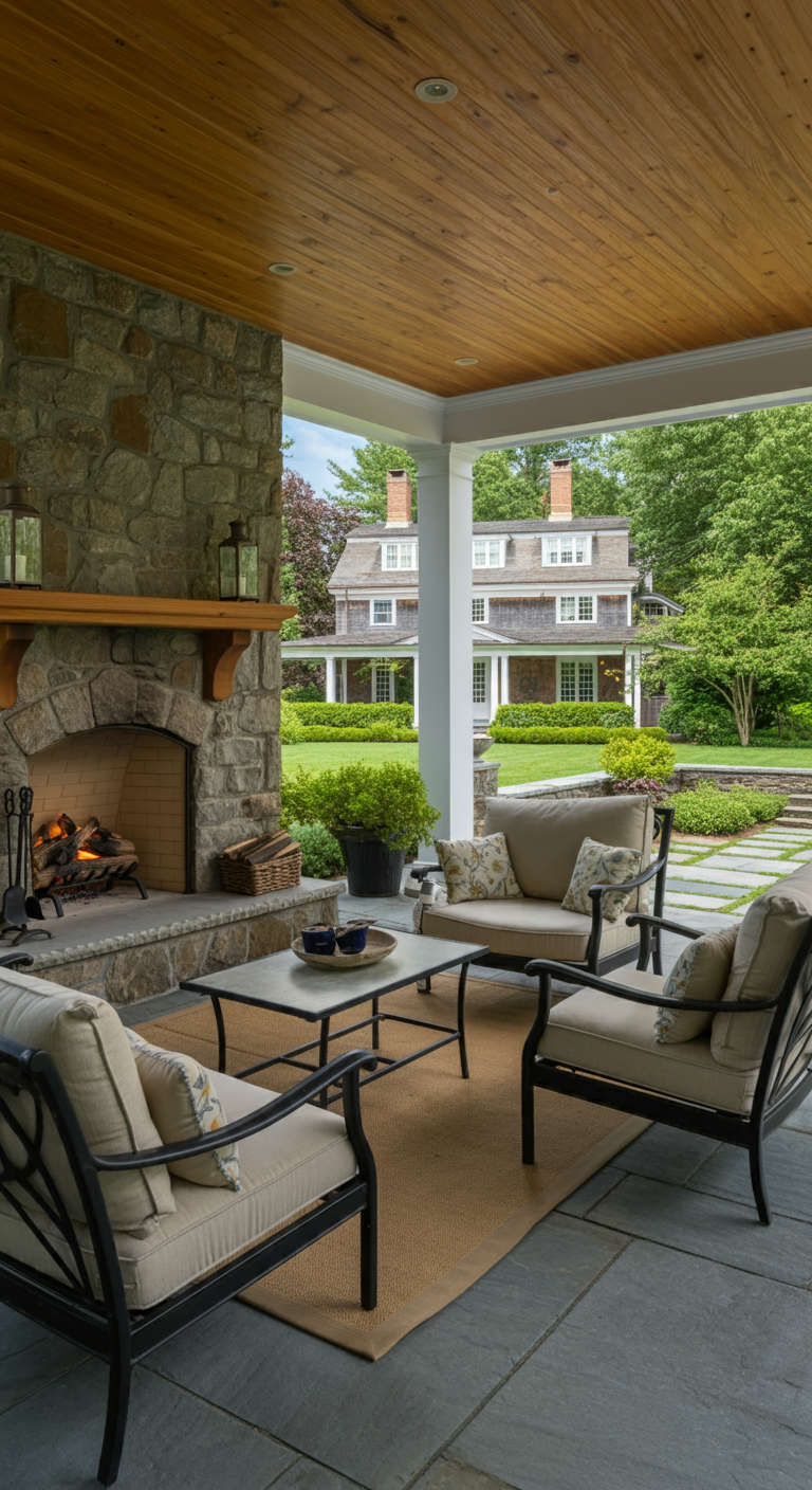  Classic Stone Fireplace: Architectural Poetry in Natural Elements