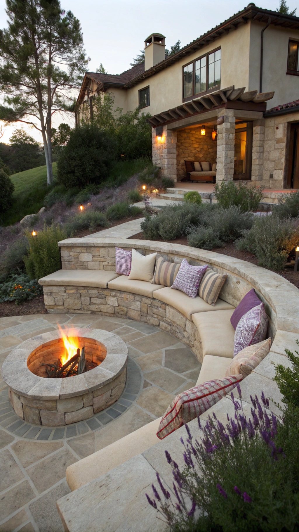 Built-in Fireplace with Seating: Architectural Integration