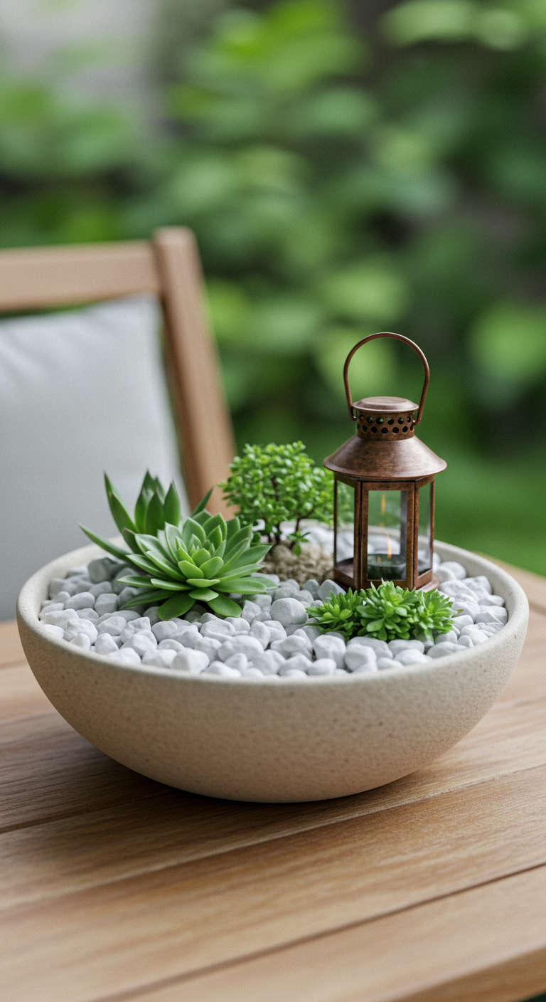 Miniature Rock Garden in a Bowl