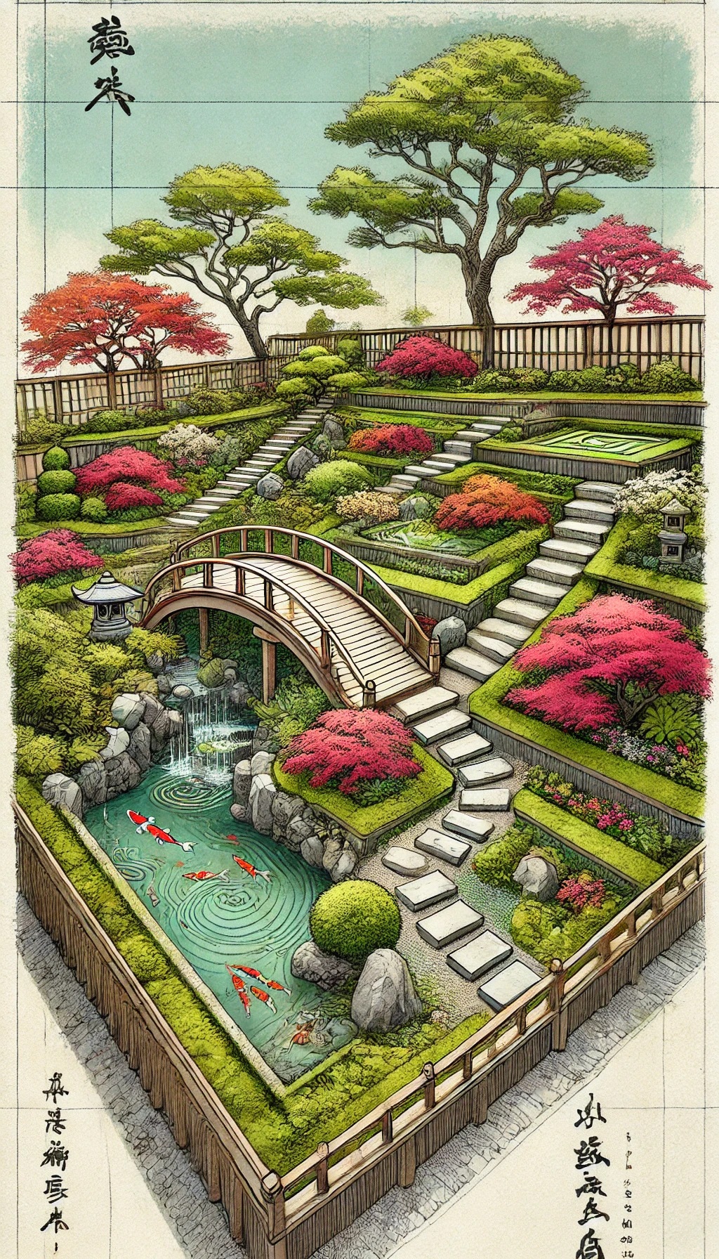 Japanese Garden Design Layout: