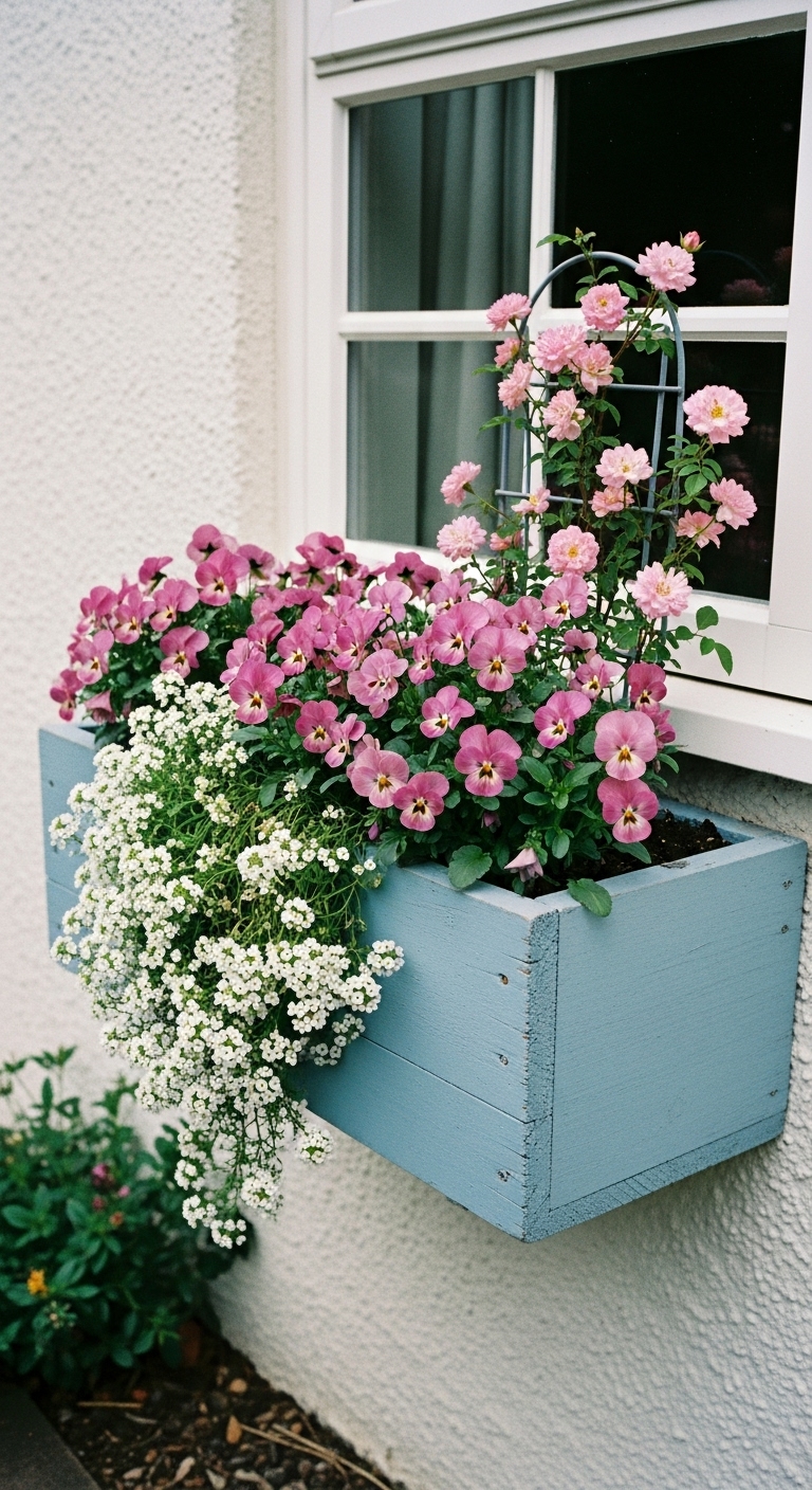 Trellis in the window box