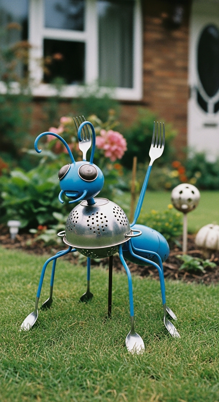 quirky garden sculpture