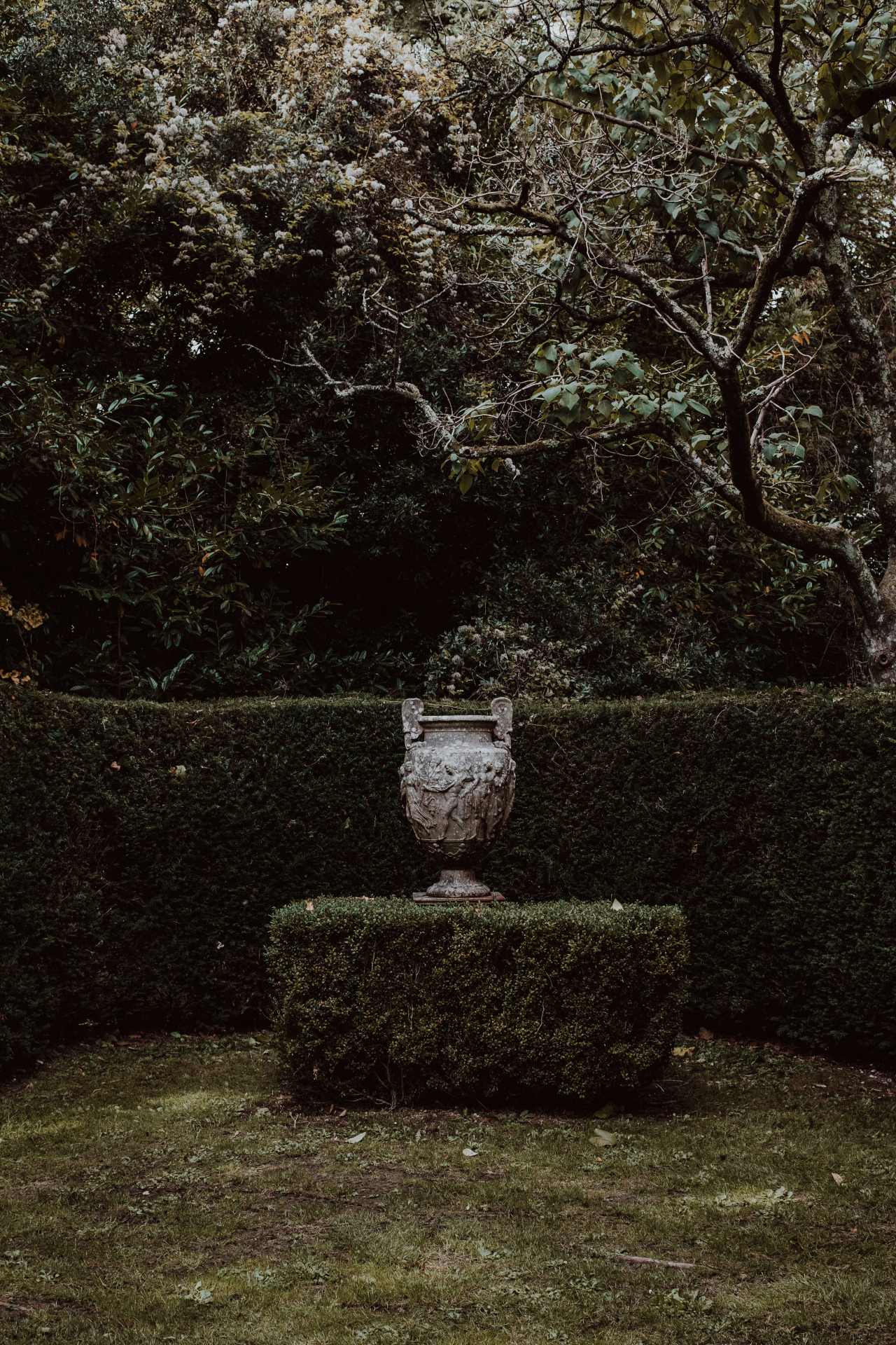 Weathered Classical Stone Urn