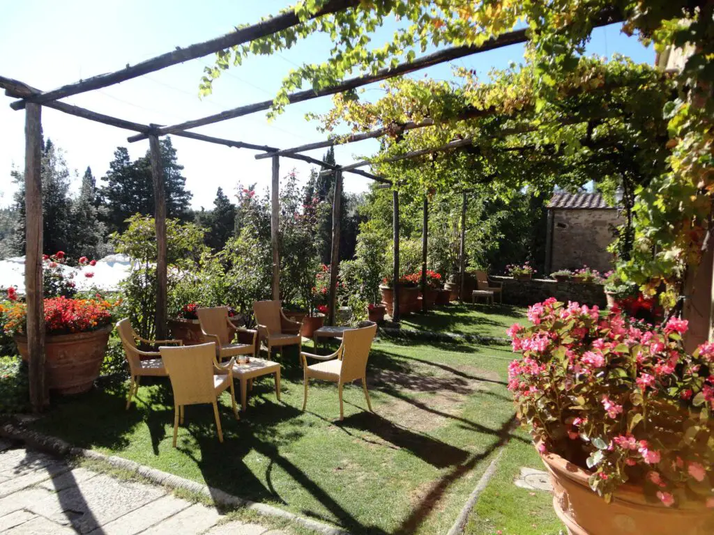 Italian garden scene