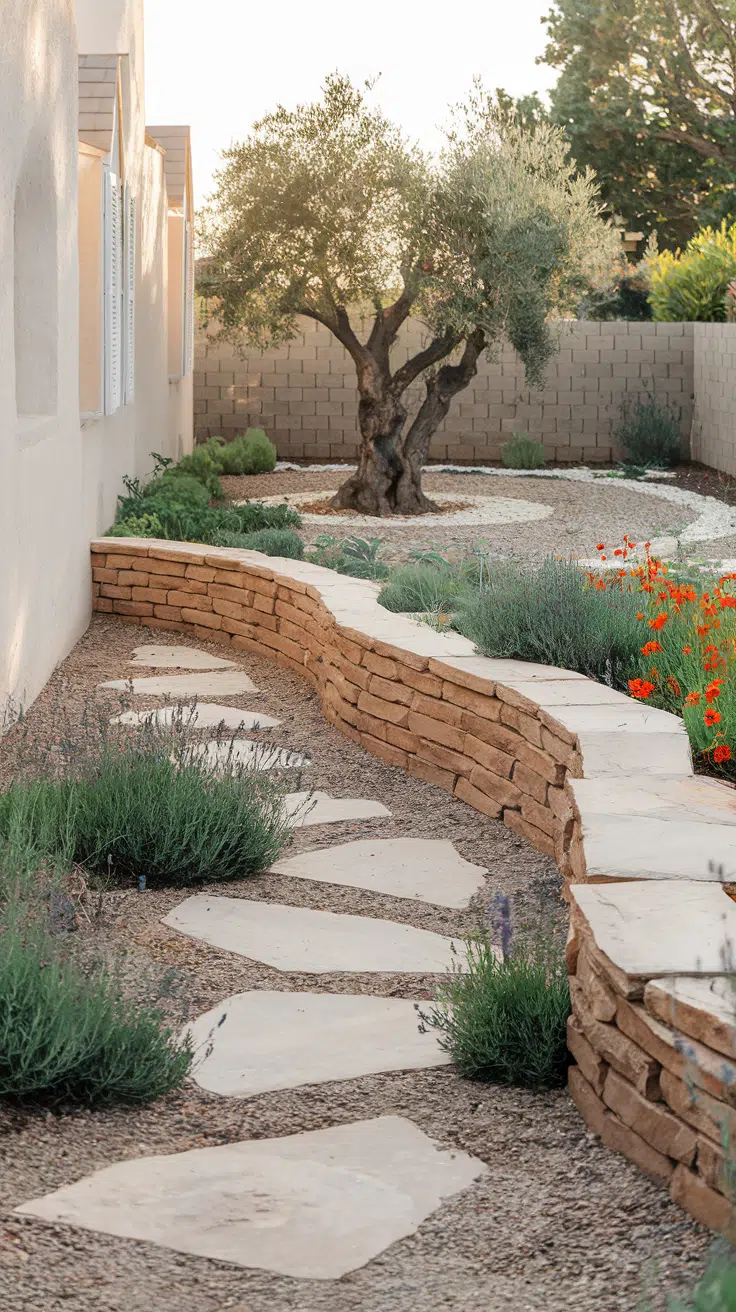 Lavender and olive tree