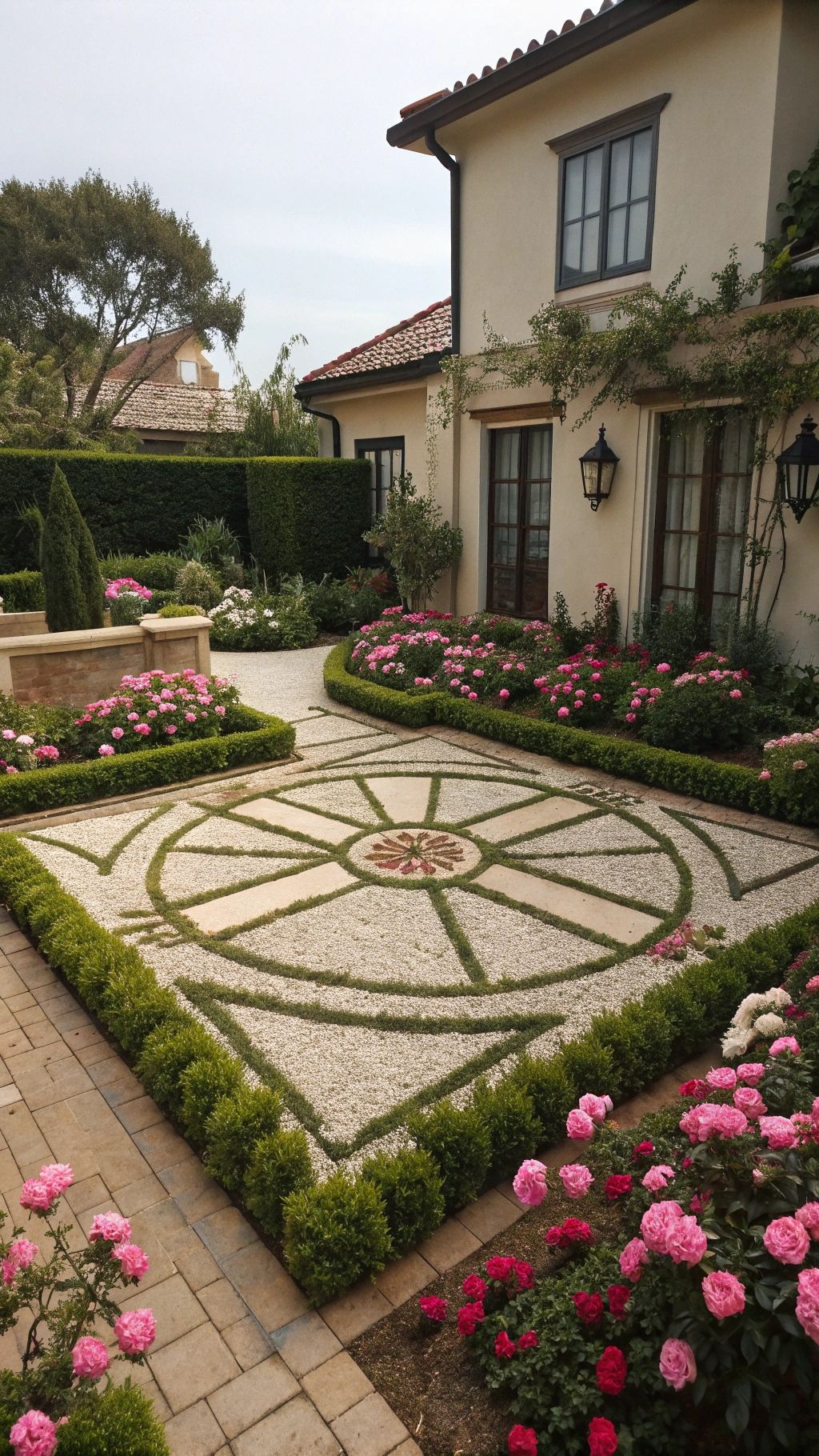 Backyard parterre garden
