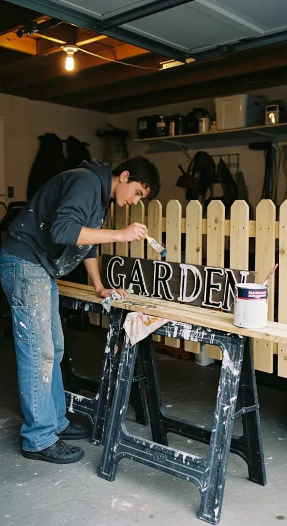 hand painted sign