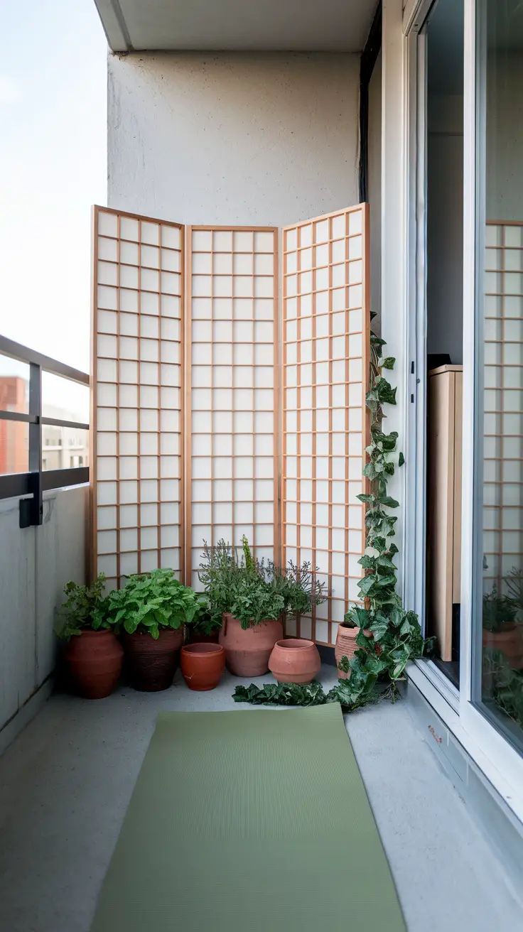 Yoga space on balcont