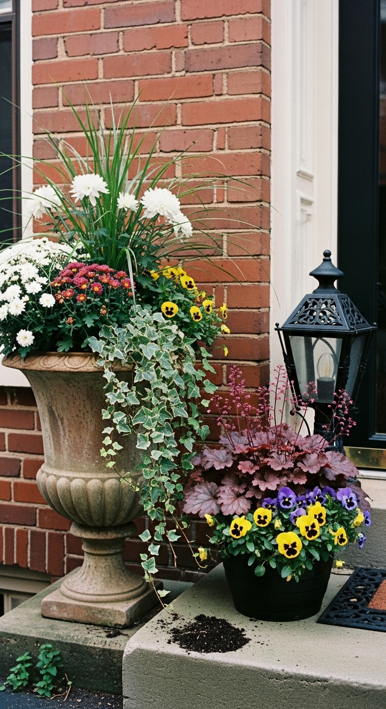 Fall porch planter: