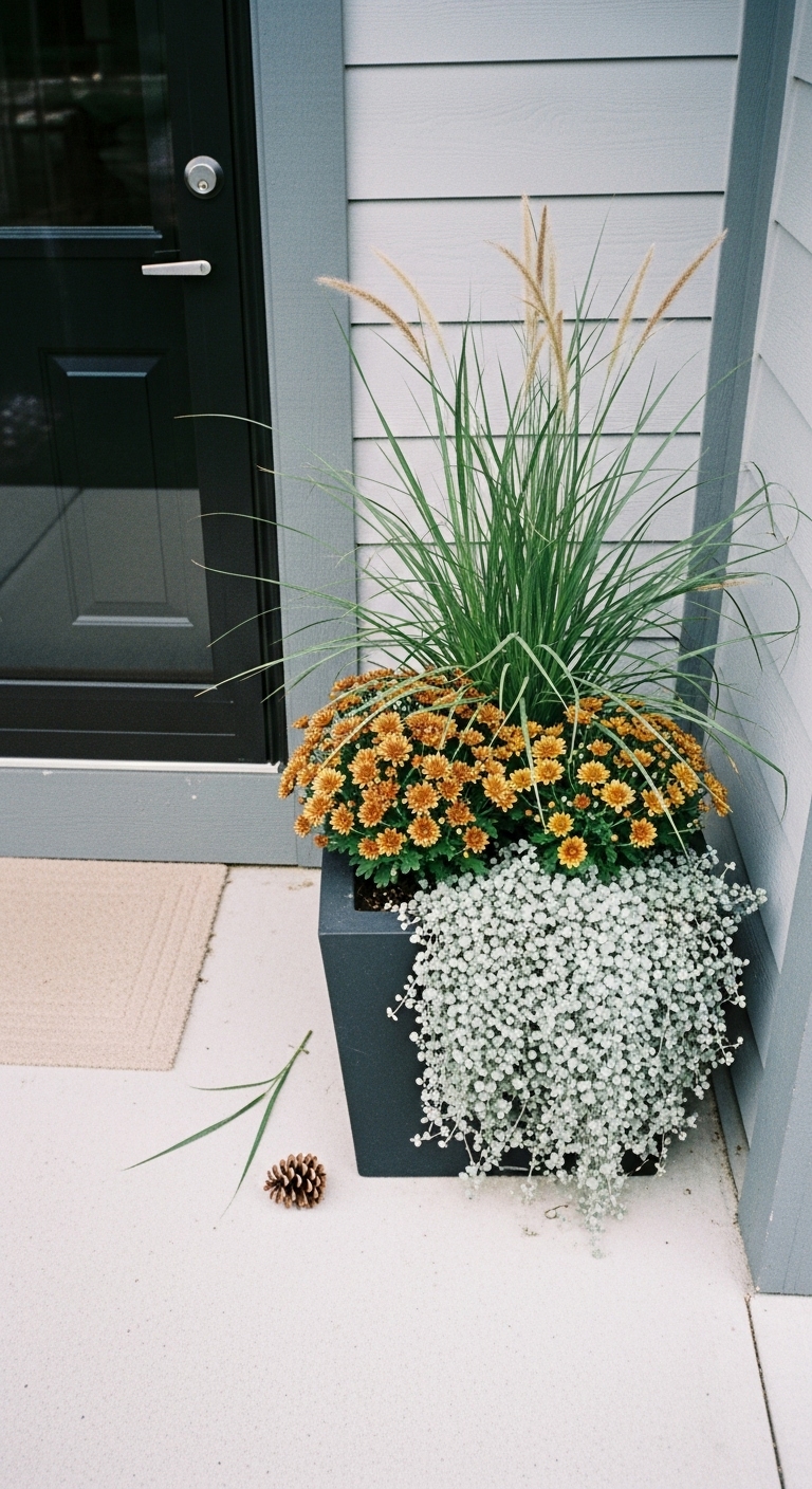 Fall porch planter: