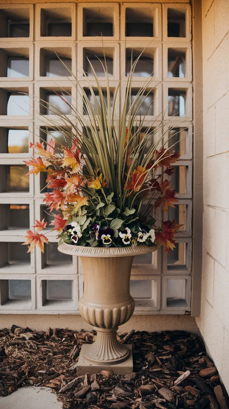 Fall porch planter: