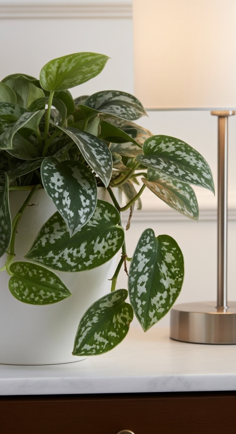 Silver Satin pothos plant