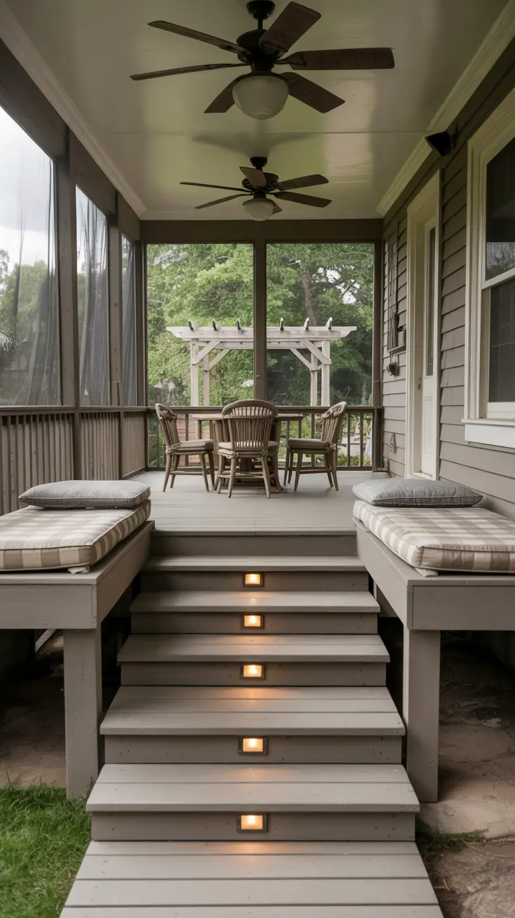 Screened back porch