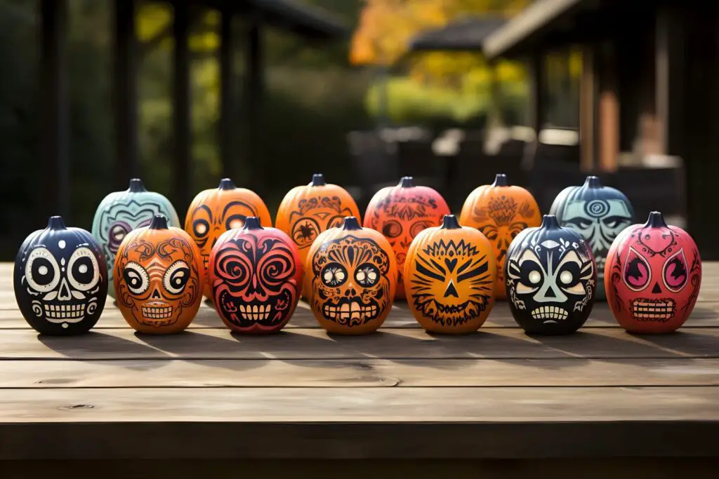 Painted Halloween Pumpkins