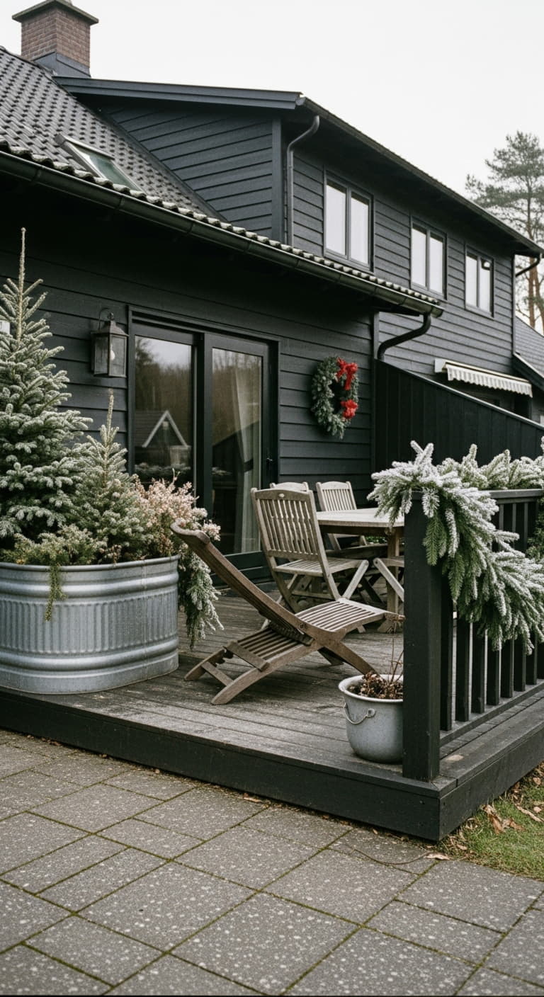 Christmas decorated patio ideas