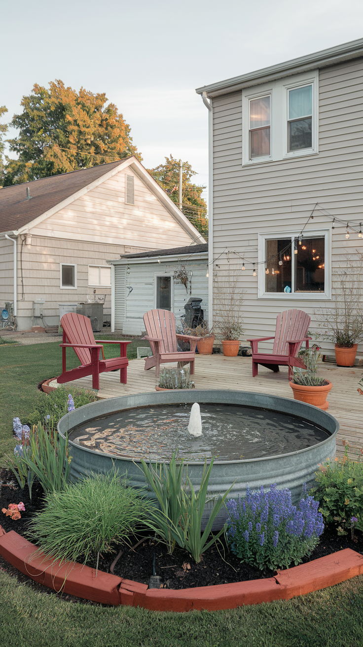 Backyard water feature: