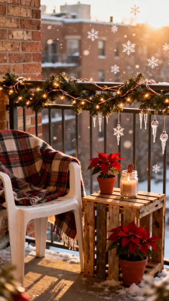 Christmas balcony decor
