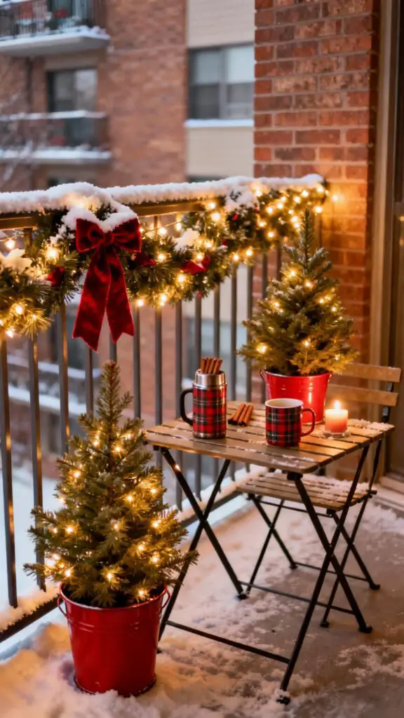 christmas balcony decor ideas