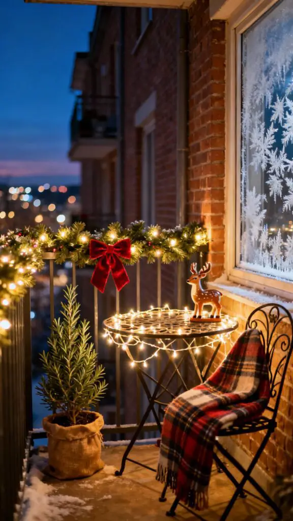 christmas balcony ideas apartment