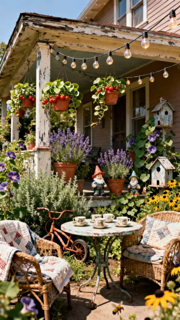 Cluttercore Garden Decor Ideas