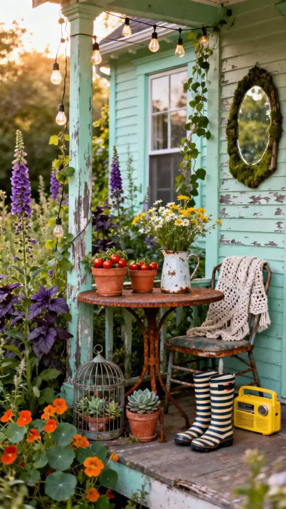 Cluttercore Garden Decor Ideas