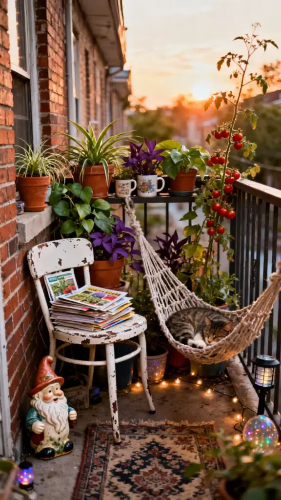 Cluttercore Balcony Garden