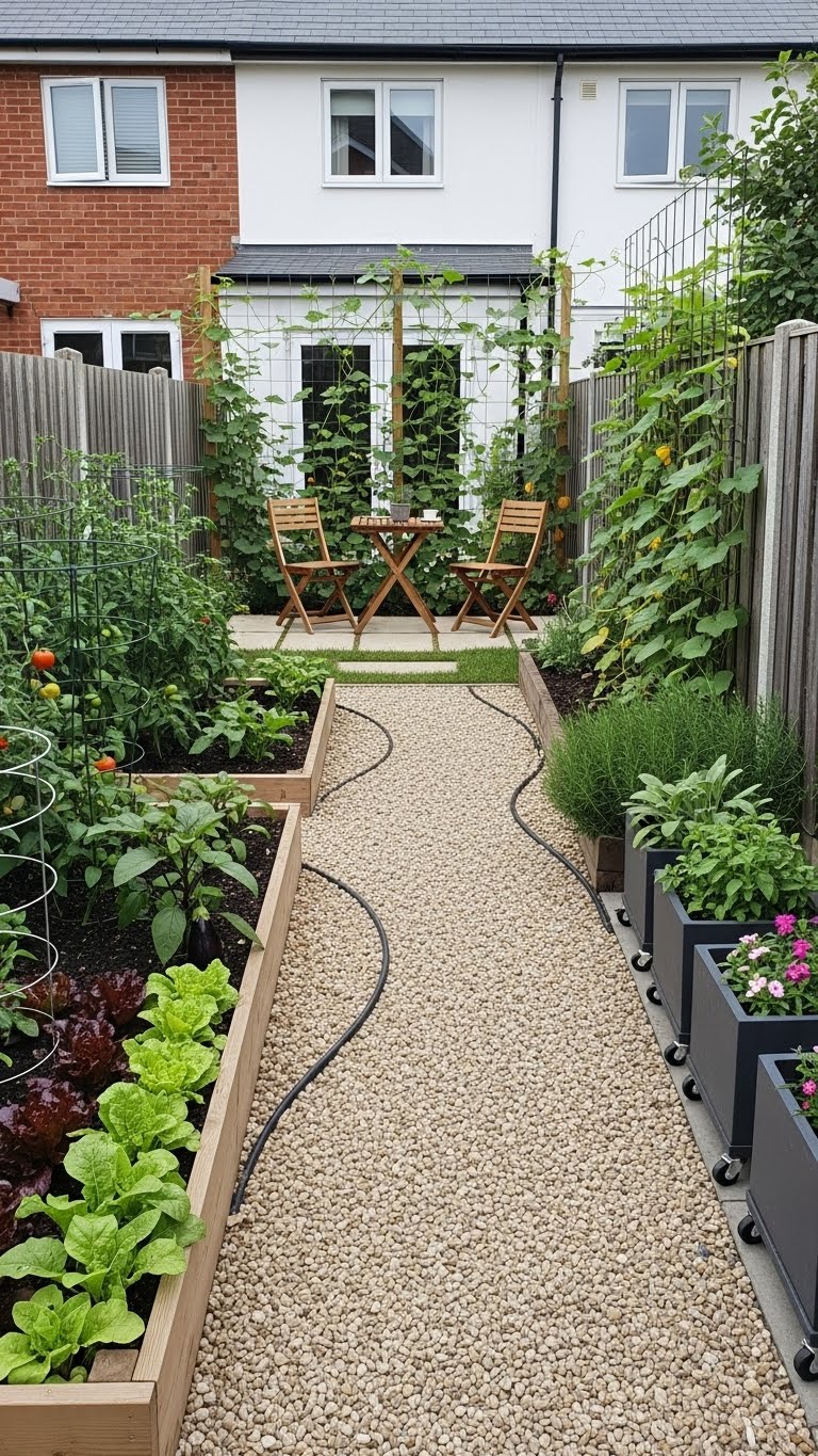 small space gardening: Small Backyard Layout