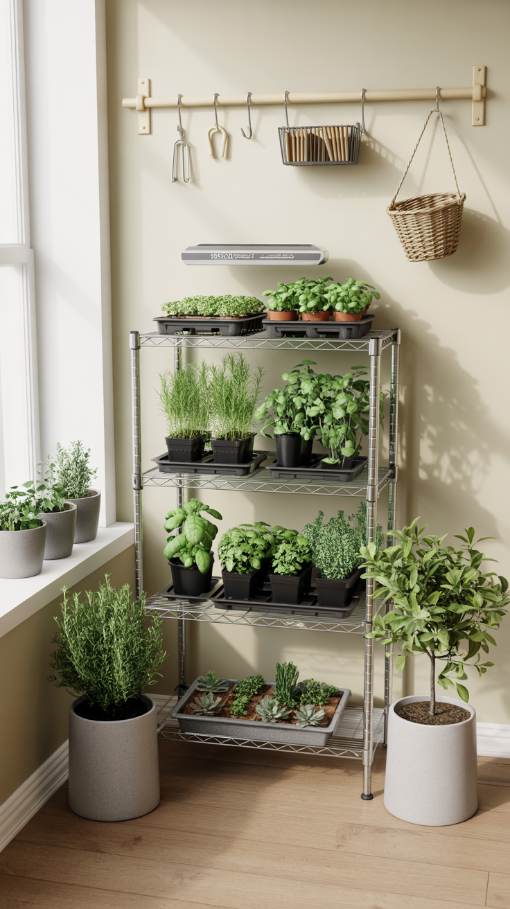 small space gardening: Kitchen Garden Layout