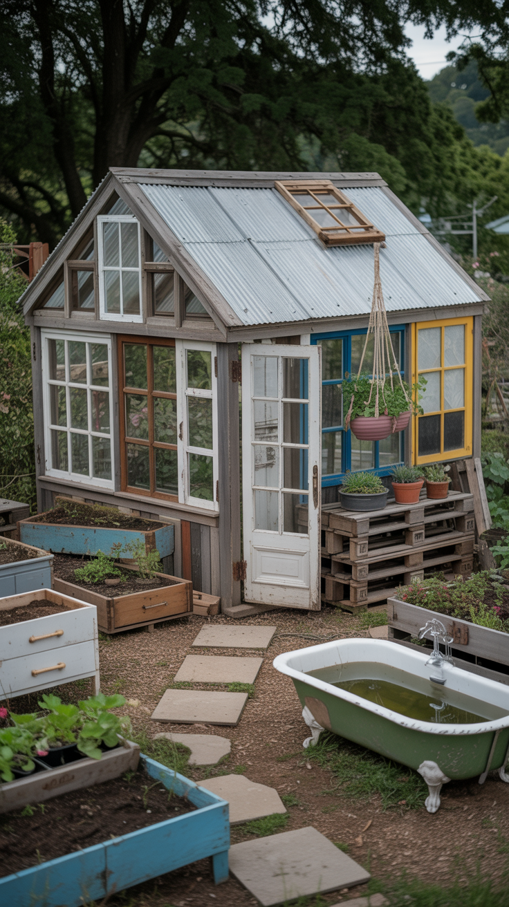 Recycled-Material Greenhouse