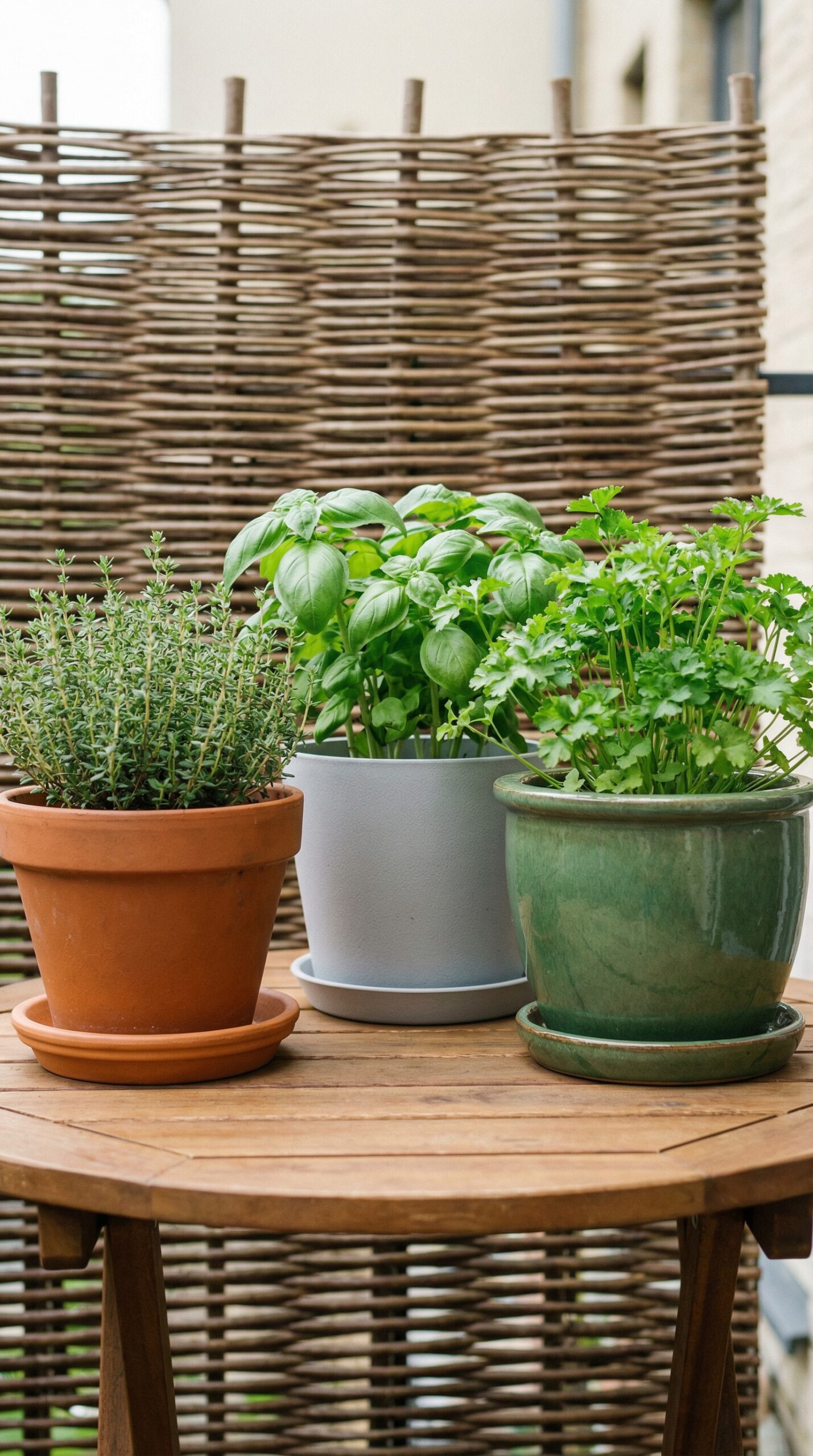 Urban herb gardening: different types of containers for balconies