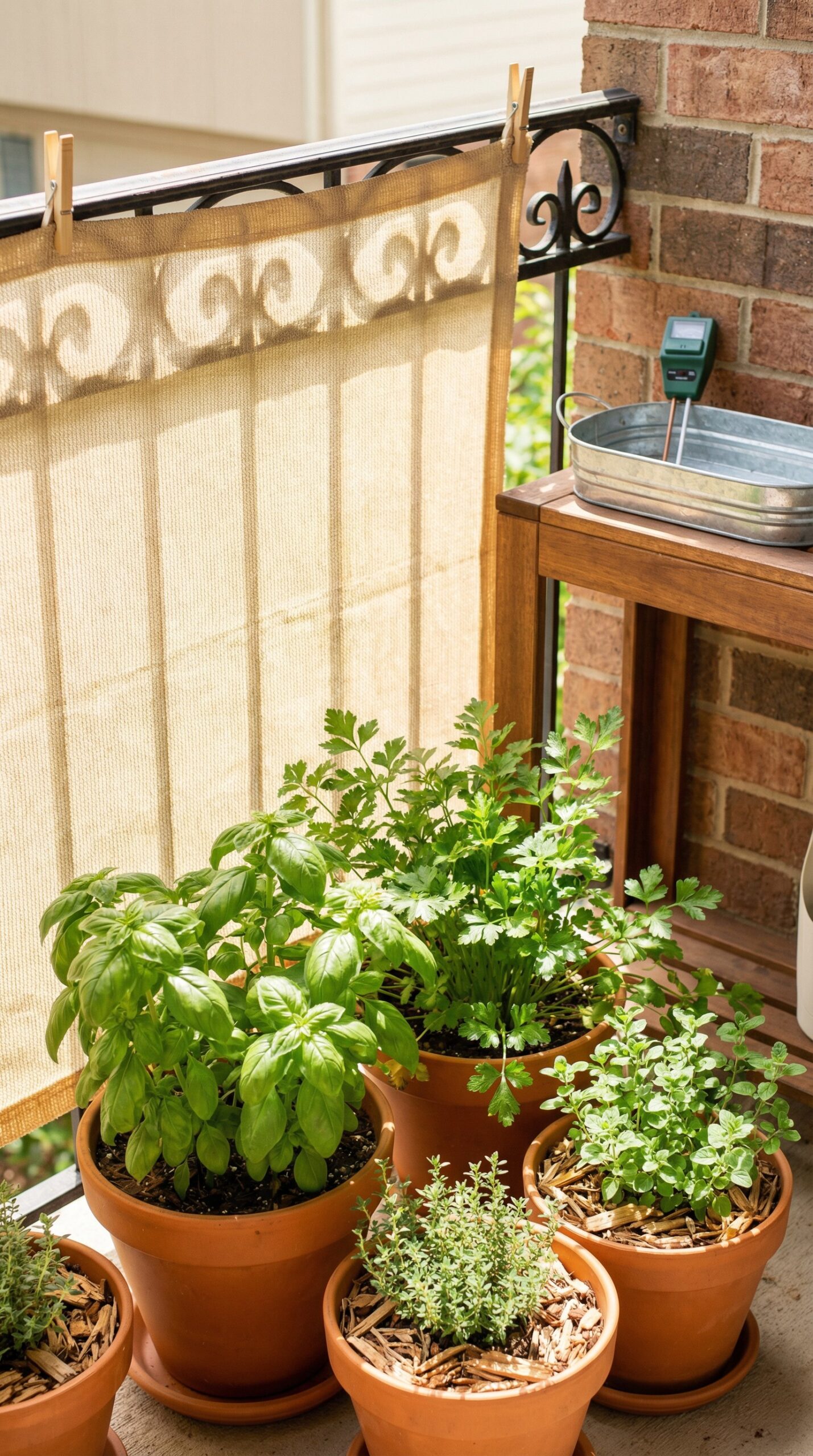 Vertical herb garden: Seasonal shifts