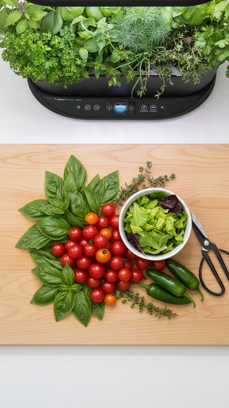 Harverting from the AeroGarden